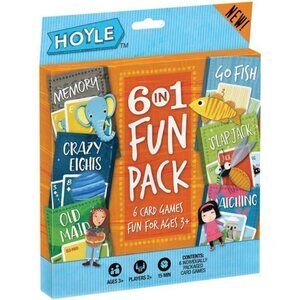 Hoyle Card Games for Kids 6 in 1 Fun Pack  Memory Go Fish Old Maid & More